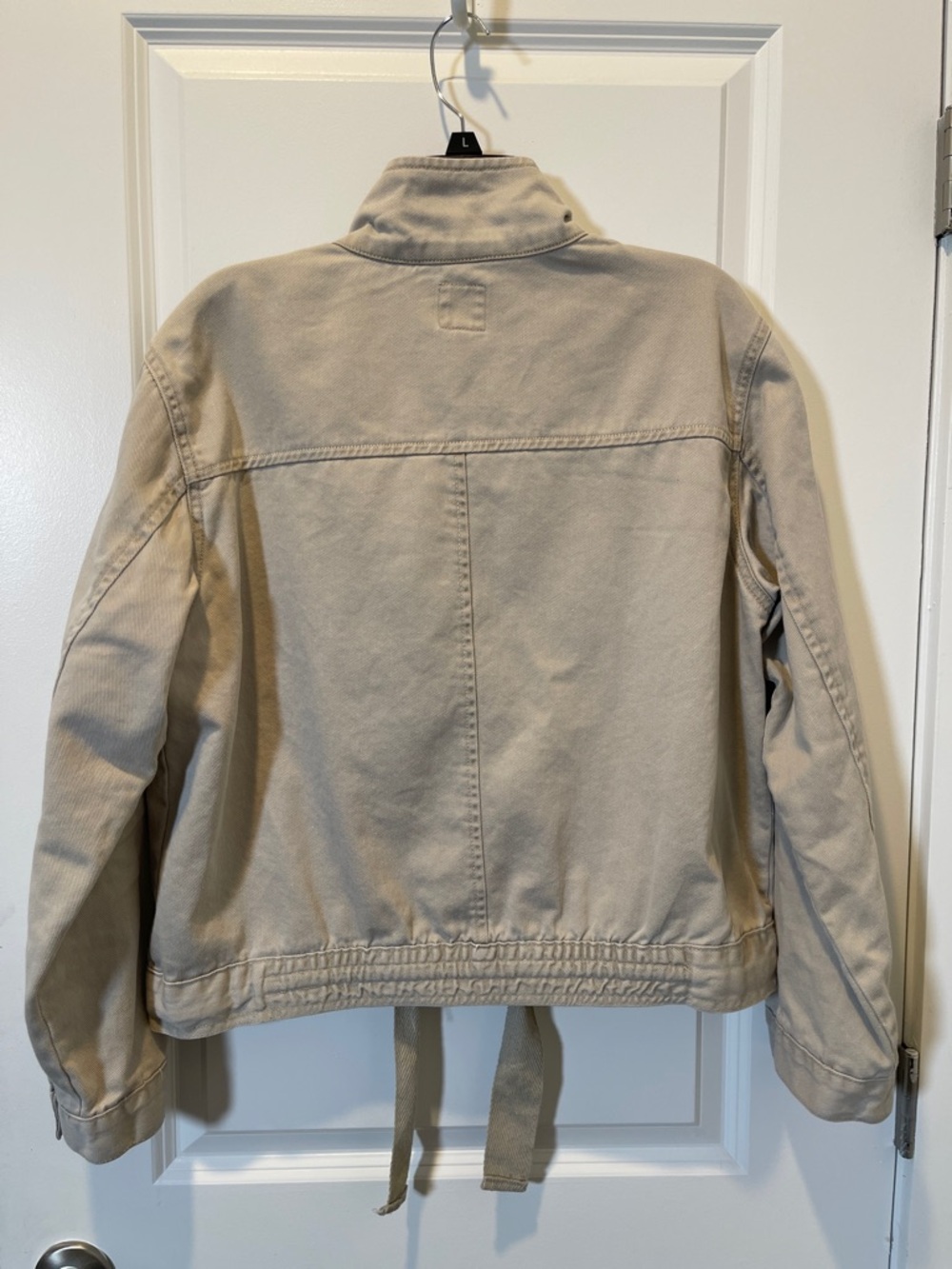 Kensie Beige Utility Drawstring Jacket - Picture 4 of 5